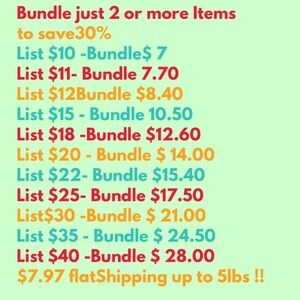Bundle and save !!!